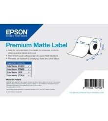 Rouleau d'étiquettes prédécoupées Premium Matte - 102mm x 51mm - 650 labels