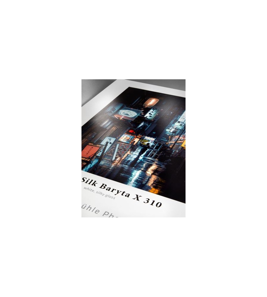 Photo Silk Baryta X 310 gsm, 100% α-Cellulose, white, silky gloss A2x25 feuilles